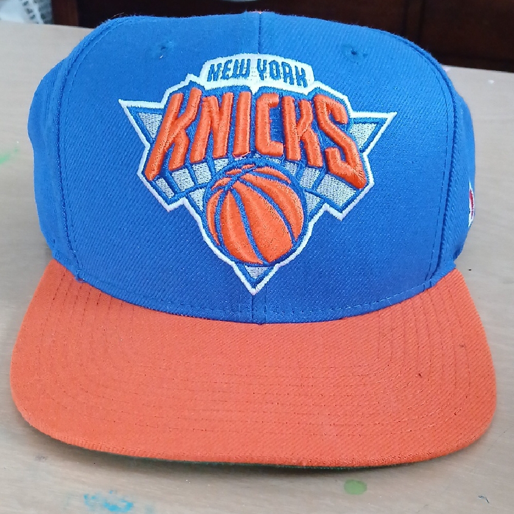 Blue and Orange Snapback Hat with Knicks Logo